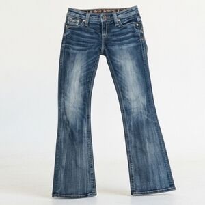Rock Revival Aleah Bootcut Bling Denim Jeans 28